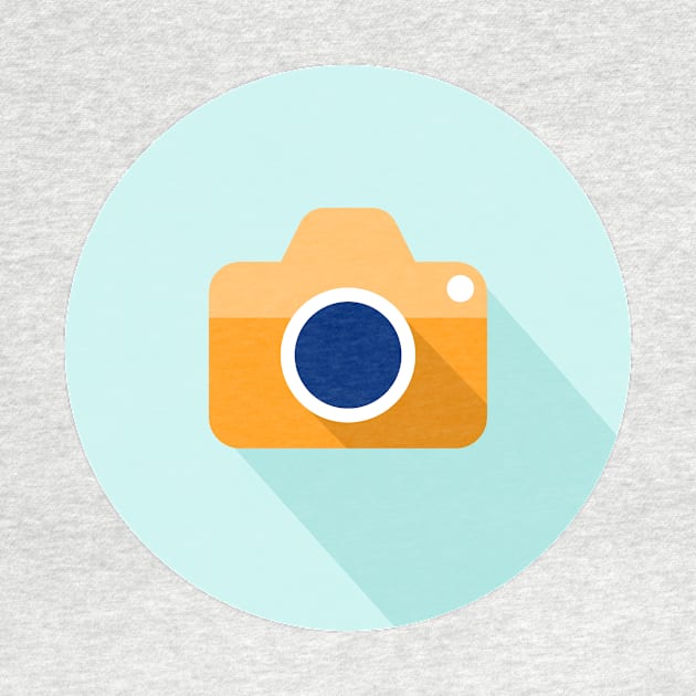 Camera flat icon. Vector illustration. by AraDesign